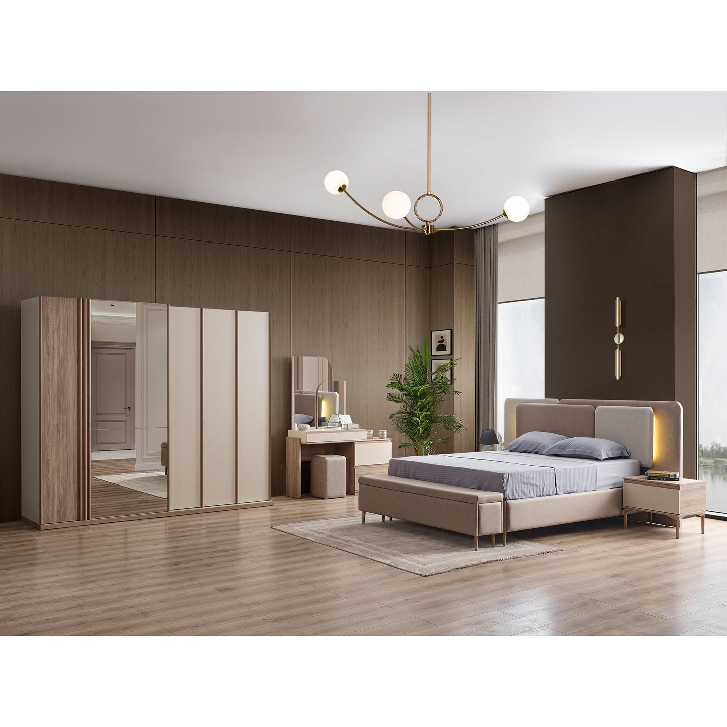 Bien Sürgülü Yatak Odası Takımı V1 (180 cm Karyola)