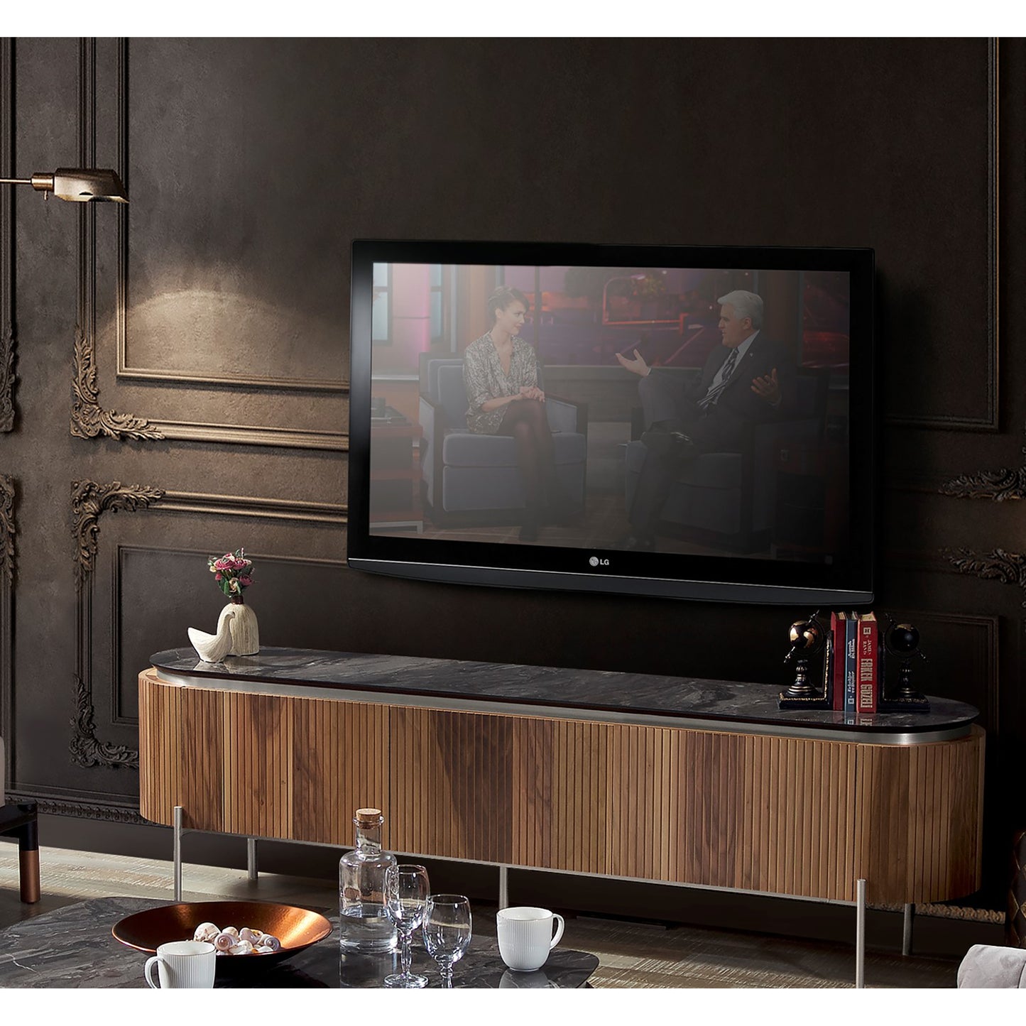 Kuka Tesla Ceviz & Silver Tv Ünitesi