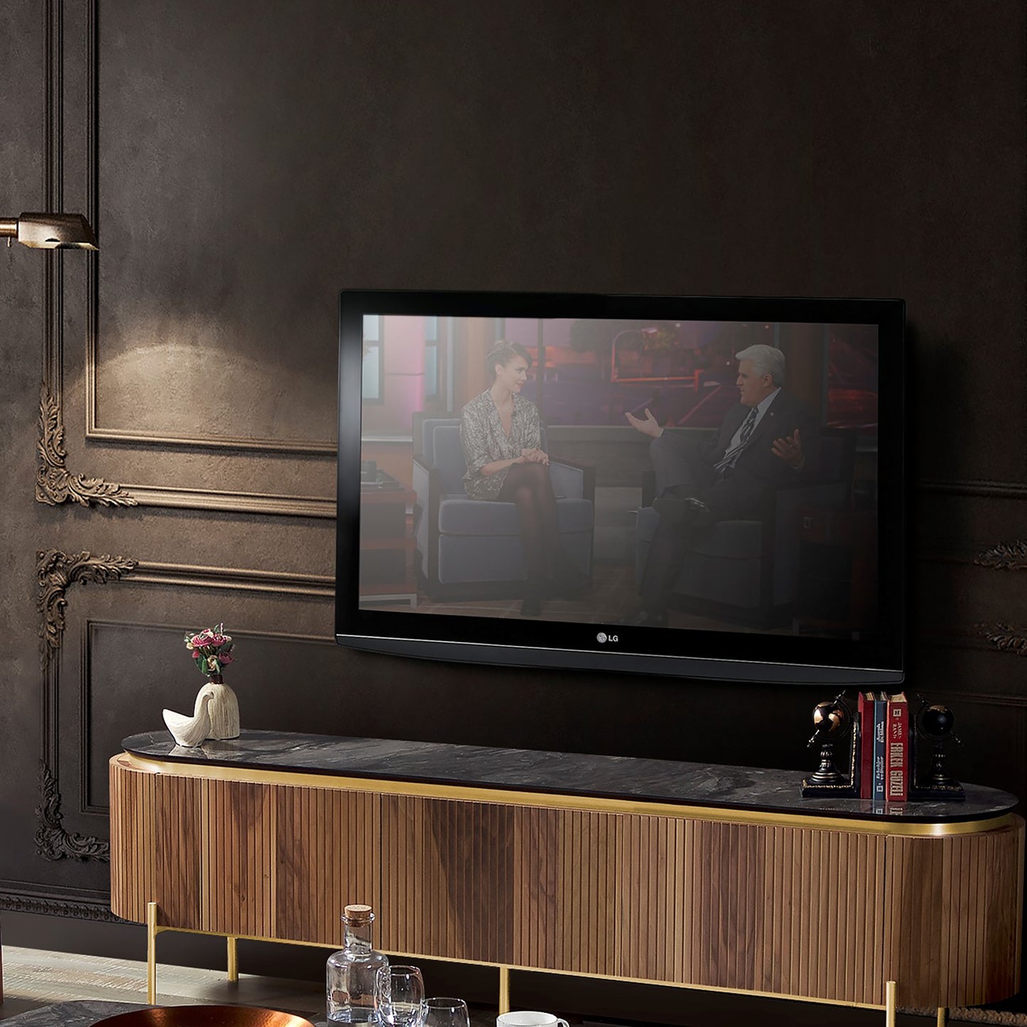 Kuka Tesla Ceviz & Gold Tv Ünitesi