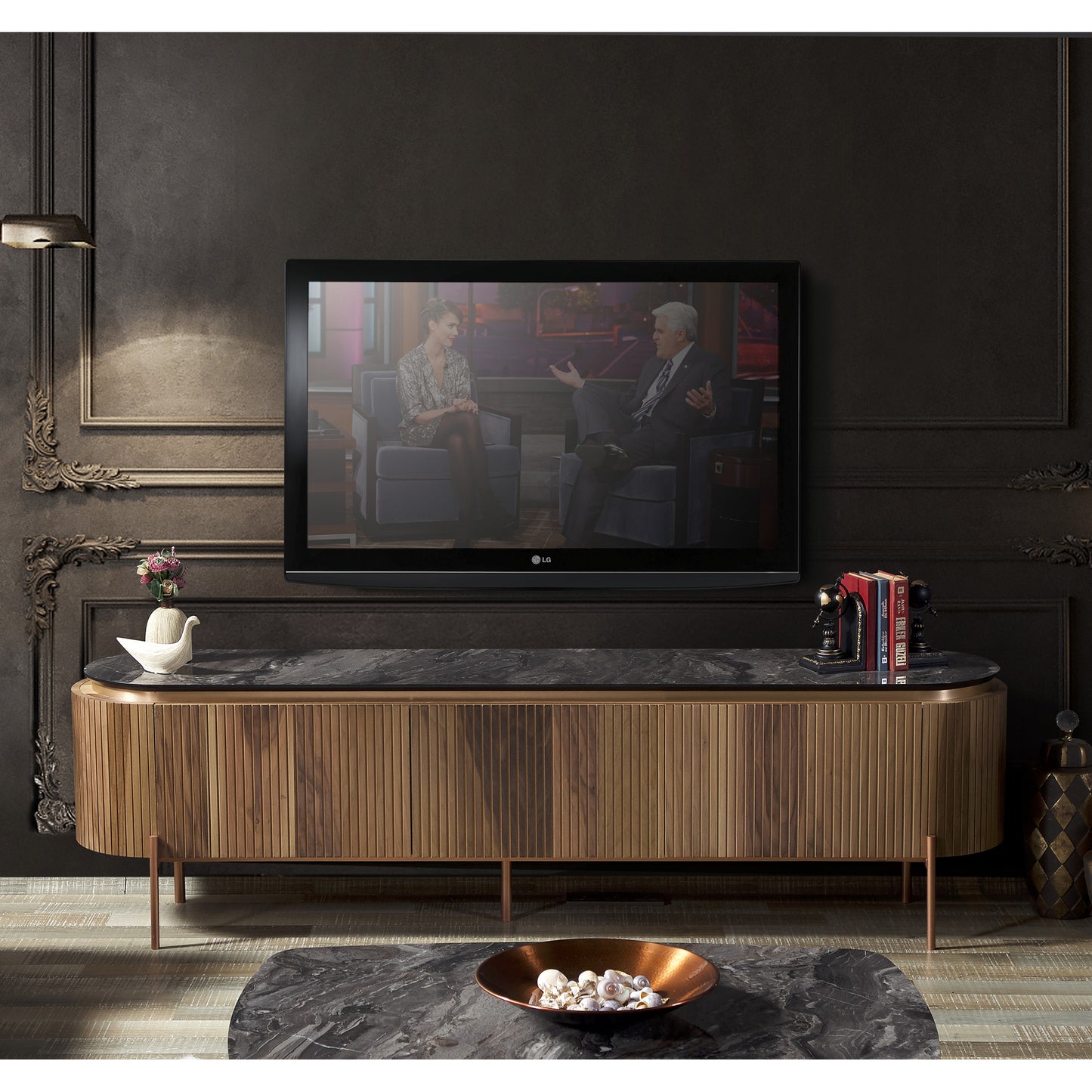 Kuka Tesla Ceviz & Bronz Tv Ünitesi