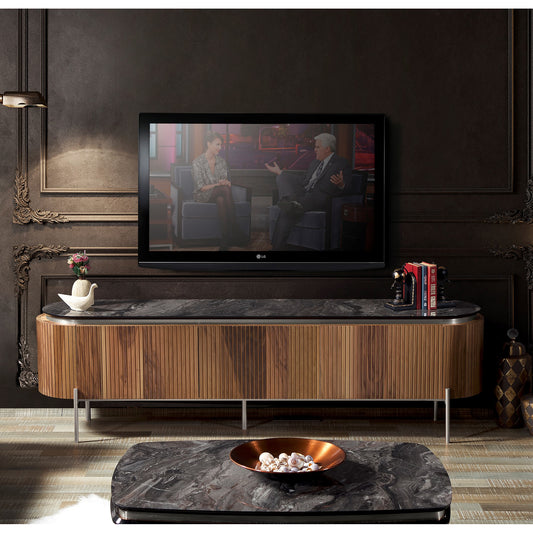 Kuka Tesla Ceviz & Silver Tv Ünitesi