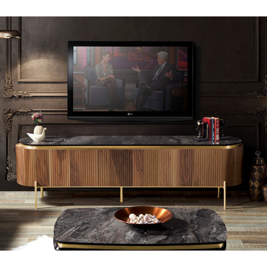 Kuka Tesla Ceviz & Gold Tv Ünitesi
